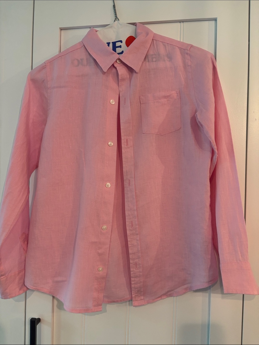 Janie and Jack Soft Pink Linen Collared Shirt